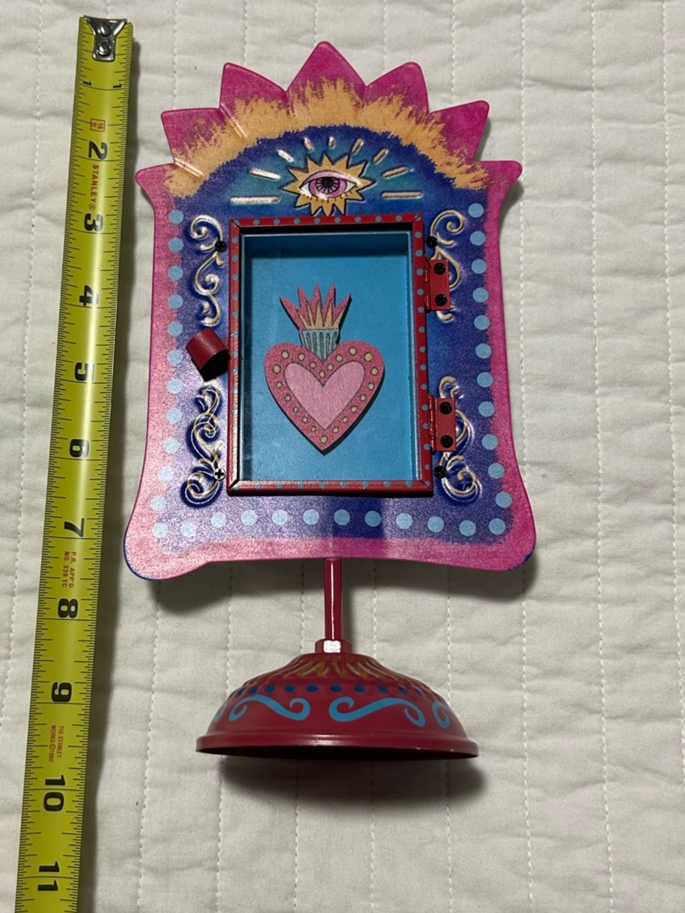 Heart eye table shelf metal home decor unique gift design her bedroom living art